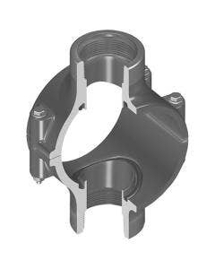 Clamp On Saddle x SR Thread Doub Outlet, Gray w/ FKM